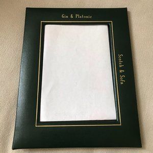 NWOT LEATHER PHOTO FRAME Green 5"x7"